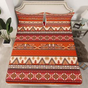 Erosebridal Комплект постельного белья Aztec Tribal Arrow в стиле бохо с полосатым принтом, Brown