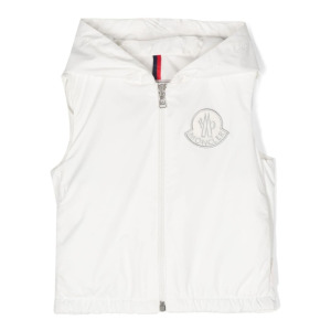 Moncler Enfant жилет Essien с логотипом, белый