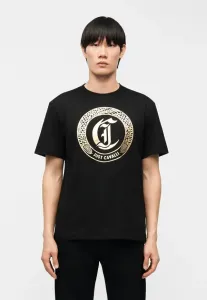 Футболка с круглым принтом под змеиную кожу Just Cavalli, Black