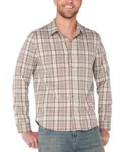 Мужская клетчатая рубашка с длинными рукавами Liverpool Los Angeles, Khaki/rust/multi