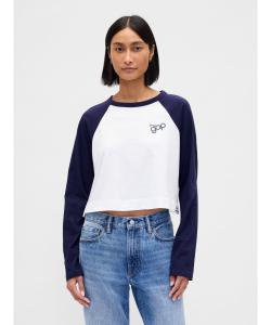 (W) Укороченная футболка свободного кроя с логотипом GAP