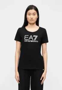 Футболка с принтом Ea7 Emporio Armani, Black/White