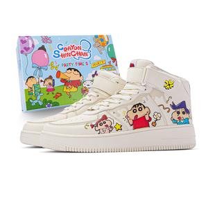 Высокие скейтерские кроссовки Unisex Crayon Shinchan, бежевый