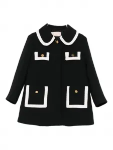 Пальто на молнии Elisabetta Franchi La Mia Bambina, черный