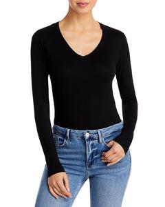 Футболка Majestic Filatures с V-образным вырезом и длинными рукавами, черный