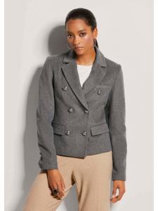 MADELEINE Короткий блейзер с блестящими акцентами графитового цвета