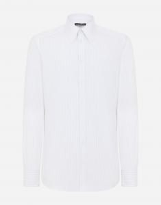 Рубашка из хлопка в полоску приталенного кроя martini Dolce & Gabbana, мультиколор