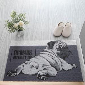 Budis Ковер 90х120 см из силиконовой петли для входной зоны, не скользит, с рисунком собаки Pupu