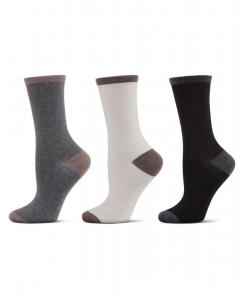 Женские кашемировые носки средней длины, плоская вязка, комплект из 3 пар MeMoi, Black