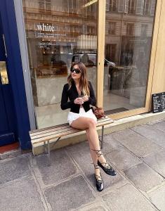 Текстурированная юбка-шорты Bershka в стиле бохо белого цвета