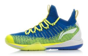 LINING Лининг Кул Шарк амортизирующие дышащие легкие нескользящие низкие бадминтонные кроссовки унисекс сине-зеленые