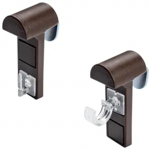 Крепления для карнизных штанг для витражей Liedeco, коричневый