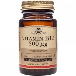 Витамин B12, 500 мкг растительных капсул – легко принимать – поддержка нервной системы, сердца и разума – веганский, Solgar