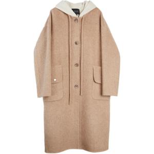 Куртка женская с капюшоном утепленная прямого кроя ELLE, хаки