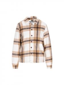 DreiMaster Мужская рубашка бежевого цвета с разноцветными вставками