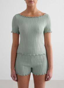 AIM'N Женская структурированная влагоотводящая рубашка с короткими рукавами, бледно-бирюзового цвета