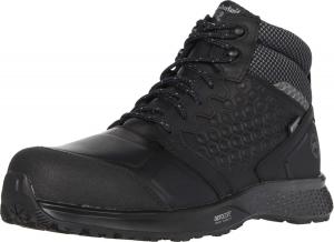 Timberland PRO мужские рабочие ботинки Mid Reaxion Athletic Hiker Waterproof Composite Toe, Black/Grey