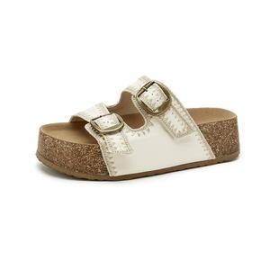 Женские стойкие к истиранию сандалии Slide DAPHNE, Ecru