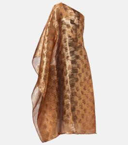 Платье Betsy на одно плечо fil coupé Taller Marmo, золотой