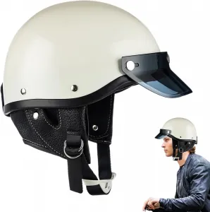 Мужской мотоциклетный полушлем - складной солнцезащитный козырек с быстросъемным креплением и системой вентиляции для гонок, города, велоспорта, скейтбординга, Mehrfarbig