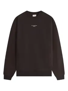 Свитшот с логотипом и круглым вырезом Drôle De Monsieur, коричневый