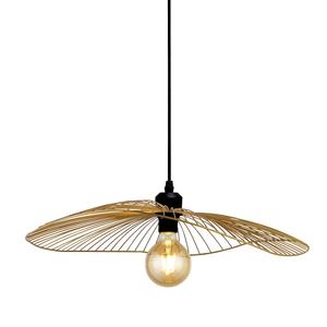 Подвесной светильник, цоколь E27, диммируемый, металлический, степень защиты IP20 Searchlight, черный/золотистый