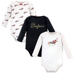 Боди для девочки с длинным рукавом, cotton, bonjour dachshund Hudson Baby