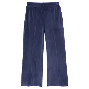 Широкие велюровые брюки для девочек 4-16 лет Lands' End, синий