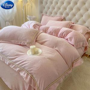 Disney Комплект постельного белья 1,5-спальный, 4 предмета, 200x230 см, пододеяльник, цвет Fanny Pink, без катышков