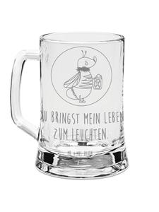 Пивная кружка с изображением светлячка и надписью из прозрачного материала Mr. & Mrs. Panda