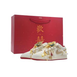 Кроссовки Air 1 Beloved Shopping Bag Abrasion Resistant низкие винтажные баскетбольные unisex Jordan, белый