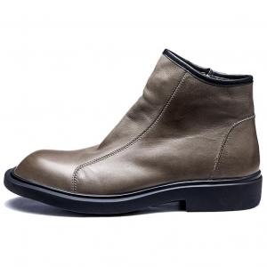 LEYGMENLG Мужские полусапожки черные/кофейные/желто-коричневые/серебристые с серебристой флисовой подкладкой, цвет Silver Fleece-Lined