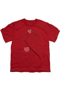Футболка с коротким рукавом для детей "Sesame Street: Элмо тебя любит" Gildan, красный