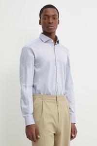 Хлопковая рубашка Hugo, синий