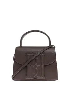 Кожаная сумка-тоут с тиснением логотипа By Malene Birger, коричневый