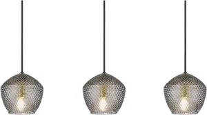 Подвесной светильник тройной Nordlux Orbiform, серый / бронзовый