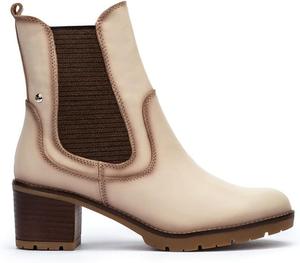 Женские кожаные ботильоны на высоком каблуке PIKOLINOS Llanes, Beige