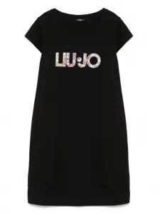 Платье мини с логотипом LIU JO, черный