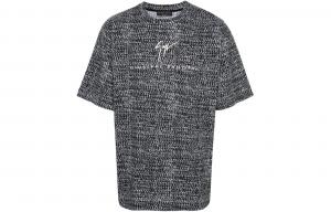 Футболка с коротким рукавом и принтом логотипа Giuseppe Zanotti, черная