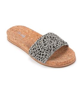 Mendocino Slide Sandal The Sak, Hand Crochet - Moonlight Static Medallion