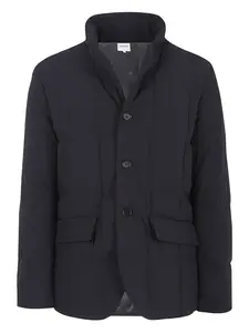 Стеганый пуховик на пуговицах Aspesi, синий