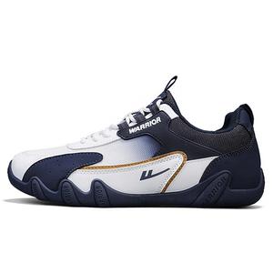 WARRIOR Скользоустойчивые износостойкие легкие мужские кэжуал кеды лоу-топ бело-темно-синие, цвет White Dark Blue