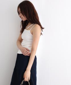 Топ с фрезерованными завязками спереди Pourvous, цвет Off White