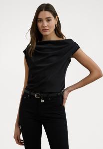 Блуза Lauren Ralph Lauren SATIN CHARMEUSE OFF THE SHOULDER BLOUSE, Black