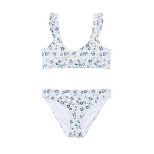 Детский белый купальник Roxy Dreamer Ruffle Bralette Set Kids's White Hibline Swimwear RED994