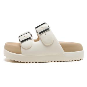 Jeep Тапочки-слайды EVA женские, белые, коричневые