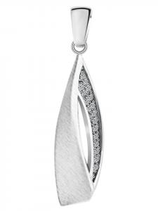 Adeliás Женский кулон из серебра 925 пробы с кубическим цирконием в серебряной оправе