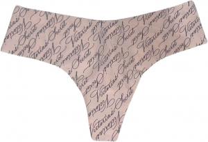 Виктория Сикрет трусики-стринги No Show, цвет Pink Script New Victoria's Secret