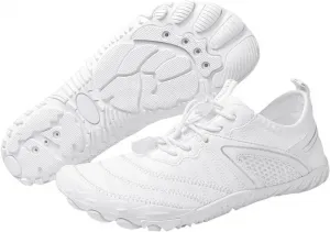 Кроссовки для треккинга и активного отдыха Toumov, быстросохнущие, нескользящие, с широкой носочной частью, белые