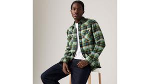 Классическая фланелевая рубашка в стиле вестерн стандартного кроя Levi's, Julius Plaid Abyss - Black